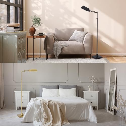 O’Bright Arcadia Pharmacy Floor Lamp Antique Brass Full Dimming Swing Arm Desk Light