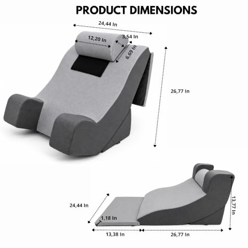 Adjustable Wedge Pillow for Sleeping Back Support Acid Reflux GERD Snoring