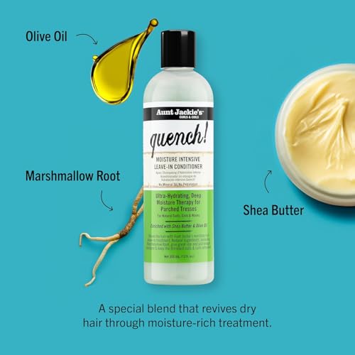 Moisturizing Leave-In Hair Conditioner for Curly, Coily & Wavy Hair - Shea & Olive Oil, 12 oz, Pack of 3