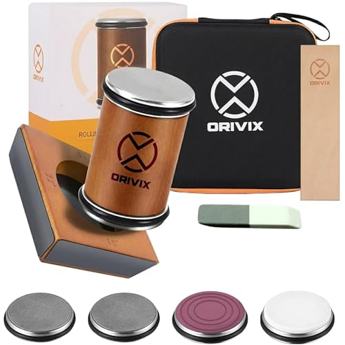 Orivix Classic Knife Sharpener Kit with Magnetic 4-Angle Base & Leather Strop