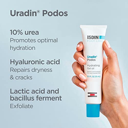 Hydrating Foot Cream with 10% Urea for Dry Skin - Uradin Lotion & Podos Bundle