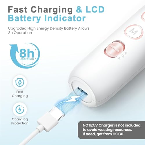 Professional Nail Drill Kit: Electric Nail File with LCD & Lamp, Long-Lasting Thick Toenail Grinder, Rechargeable & Cordless Toe Nail Dremel Tools for Women & Men Manicure and Pedicure Gifts