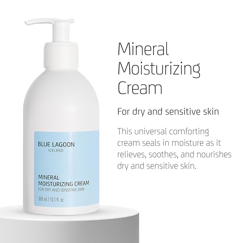 Blue Lagoon Iceland Mineral Moisturizing Cream 300ML - Hydrates & Nourishes Dry Sensitive Skin - No Fragrance