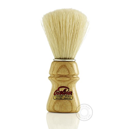Boar Bristle Shaving Brush with Beech Wood Handle, 22mm Knot, Portugal