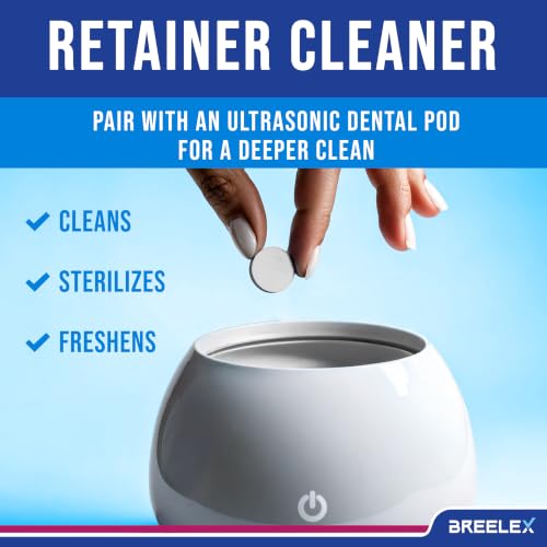 Retainer Cleaner Tablets 120 Count - Power Deep Cleaning for Dentures & Aligners - 1 Pack