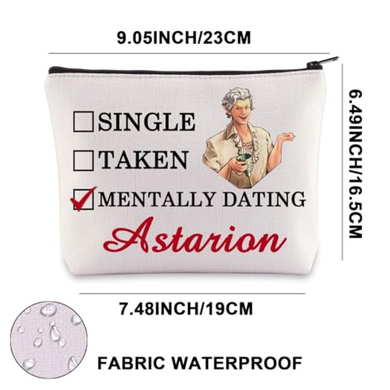 JNIAP BG3 Astarion Makeup Bag BG3 Astarion Gifts Astarion High Elf Gifts Mentally Dating Astarion Zipper Pouch BG3 Astarion Merch (Mentally Dating mb)