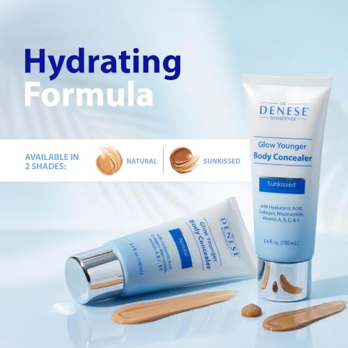 Dr. Denese Glow Younger Body Concealer Natural 3.4oz Full Coverage for Veins & Discoloration