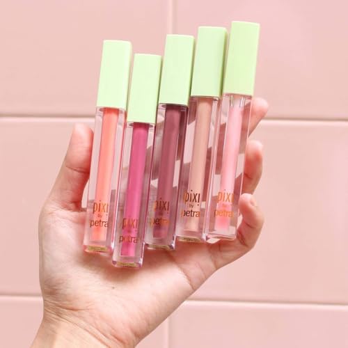 Pixi LipLift Max | Volumizing Lip Plumper with Peptides, Jojoba Oil & Aloe | Glossy Finish with Cooling Mint Tingle | Wear Alone or Over Lipstick | Sheer Rose | 0.09 oz/ 2.7g