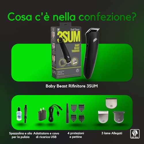 Skull Shaver Baby Beast Trimmer 3SUM ? The Powerful, Precise & Cordless Trimmer for All-in-One Styling