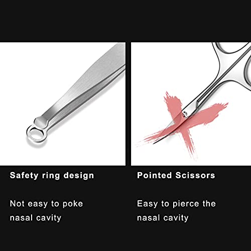 Nasal Clippers for Men/Women - Nasal Hair Trimmer - Universal Nose & Ear Hair Trimming Tweezers - Facial Manual Clippers (1 Pack Stainless Steel)
