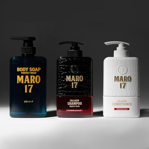 Maro17 Collagen Starter Set - Shampoo, Conditioner & Body Soap for Hair & Skin