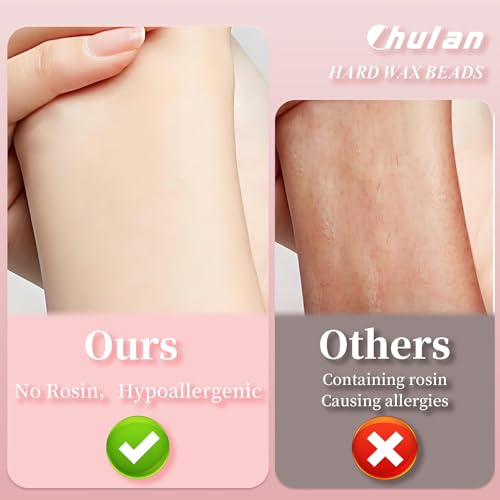 Chulan Hard Wax Beads, 900g No Rosin Hypoallergenic Hard Waxing Bead Spa for Sensitive Skin, Large Heart-Shape Wax Beans for Coarse Hair Removal, Body, Brazilian, Face, Bikini, Legs, Armpit Women Pink