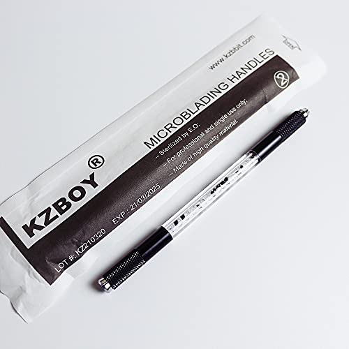 Microblading Handles Set with Double Black Sides - 10PCS Professional Cosmetic Tool