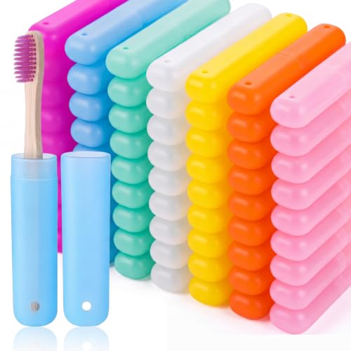 Travel Toothbrush Cases 90-Pack Assorted Colors Compact & Durable