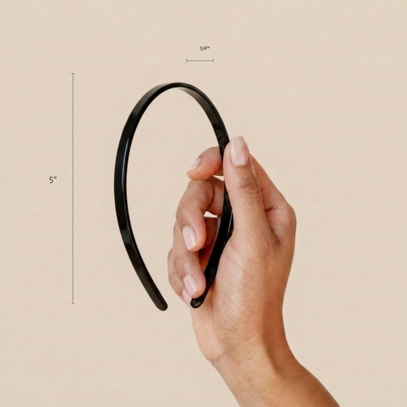 Black Thin Headband with Teeth - Ultracomfort Hair Accessory for Women Variation of THIS listing