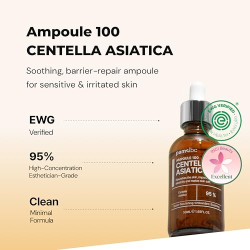 Centella Asiatica Serum 950,000ppm Cica Extract for Sensitive Skin - Fragrance-Free, Non-Greasy, 50ml