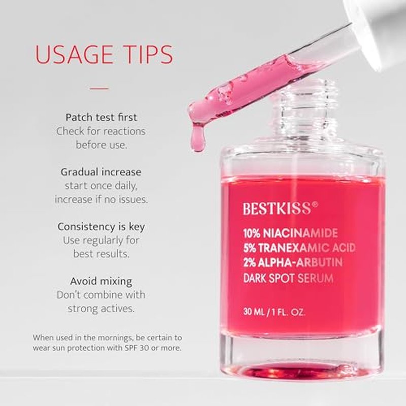 10% Niacinamide + 5% Tranexamic Acid + 2% Alpha-Arbutin Dark Spot Serum with Ceramides Hyaluronic Acid Centella Asiatica - Korean Glass Skin Vegan Paraben Fragrance Cruelty Free 1 FL OZ/30mL