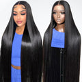 30 Inch Human Hair Lace Front Wig - Straight 13x4 HD Transparent Frontal, Pre Plucked with Baby Hair, 200 Density