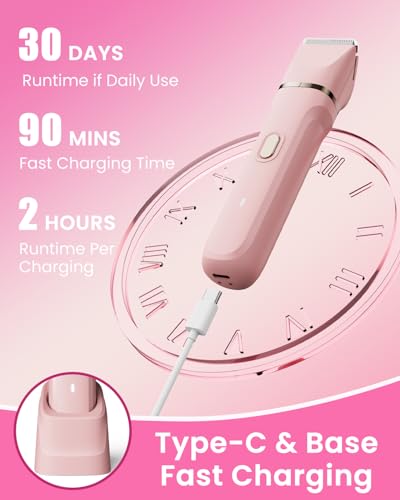 Women’s 3-in-1 Waterproof Bikini Trimmer Electric Razor - Painless & Rechargeable