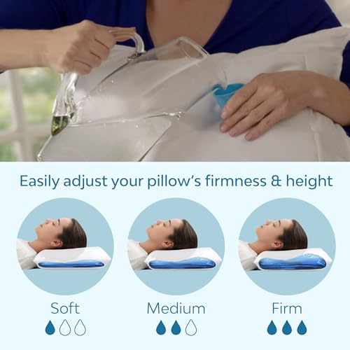 Mediflow Water Pillow Single Pack - Adjustable Neck Support for Sleep & Pain Relief