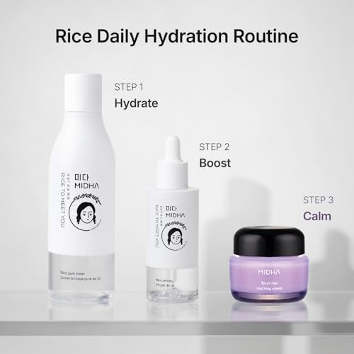 Midha Black Rice Soothing Gel-Cream - Hydrating Moisturizer for Sensitive Skin, 50ml