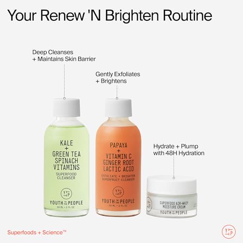 Youth To The People Brightening & Rejuvenating Face Cleanser & Moisturizer Set