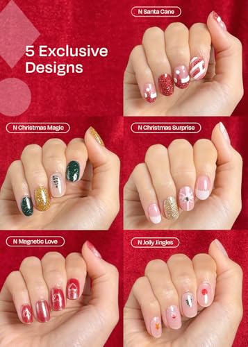 ohora Christmas Bucket List Limited Edition Nail Sticker Set - Salon-Quality, Long Lasting, Easy to Apply & Remove