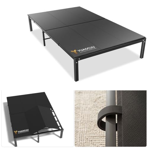 King Size Bunkie Board (76x80) Heavy Duty Anti-Sag Low Profile Bed Support - Black