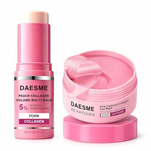 PDRN Collagen Multi Balm Stick & 60 Pcs Eye Patches for Puffiness & Radiance - Variation 1