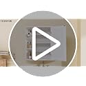 Bathroom Medicine Cabinet with Mirror, Wall Mount Storage - White, 26L x 6.3W x 25.2H - Includes 2 Adjustable Shelves & 6 Open Shelves