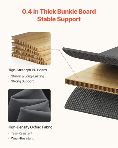 Queen Size Foldable Bunkie Board for Mattress Support - Anti-Sag, Non-Slip