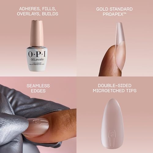 OPI GeLevate 4-in-1 Nail Builder Gel - Flawless Finish, 0.5 Fl Oz