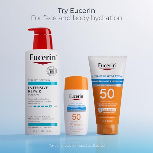 Eucerin Intensive Repair Body Lotion for Dry Skin with Alpha Hydroxy, Body Moisturizer for Very Dry Skin, Moisturizes, Exfoliates and Conditions, Fragrance Free and Paraben Free, 16.9 Fl Oz Bottle
