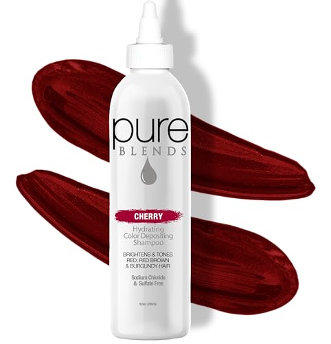 Cherry Color Depositing Shampoo for Faded Red Hair 8.5 Oz - Hydrating & Brightening