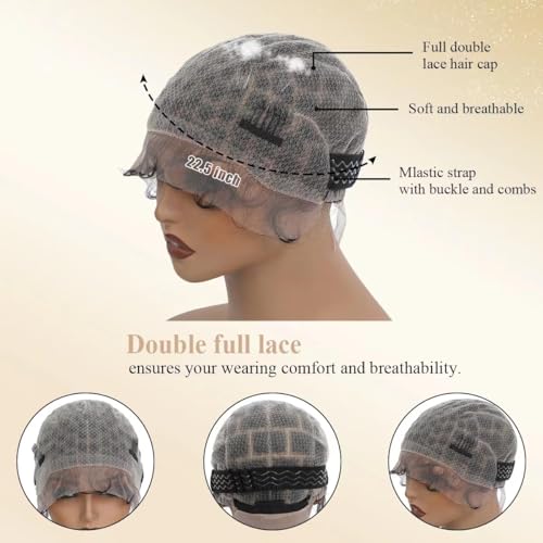 Double Full Lace Crochet Wig Cap with Baby Hair & Breathable HD Lace - 100 Sections