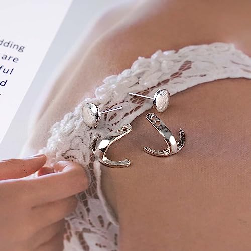 Boho Moon Ear Jackets Earrings Crescent Moon Stud Earrings Gold Sun Moon Earrings Minimalist Double Sided Round Earrings Jewelry for Women