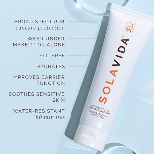 Solavida Mineral SPF 30 Broad Spectrum Sunscreen for Face & Skin Care