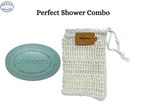 Men's Pine Soap Gift Pack with Exfoliating Sisal Bags – All Natural, 3 Bars
