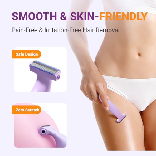 Unimiko Women's 3-in-1 Waterproof Bikini Trimmer & Shaver with Ceramic Blades