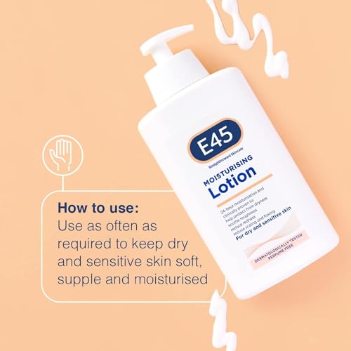 E45 Dermatological Moisturising Lotion with Cherry Scent - 16.91 Fl Oz Pack of 2