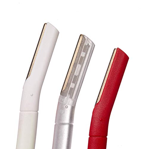 Kiss New York Eyebrow Razor Trimmer Facial Hair Shaper Remover, Multipurpose Exfoliating Dermaplaning Dermaplane Shaving Tools for Men & Women 9 Count