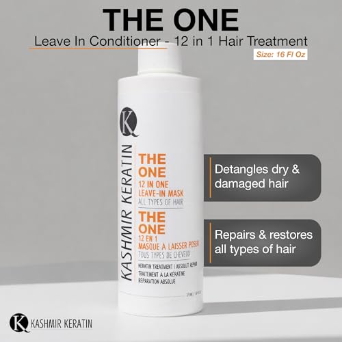 Kashmir Keratin Leave-In Conditioner 16 Fl Oz - 12-in-1 Hair Treatment Spray for All Hair Types