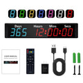 RGB Countdown Timer Clock - Digital 999 Days Count Up & Down with Remote