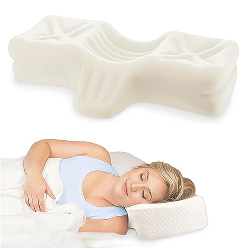Ergonomic Cervical Pillow for Neck Pain Relief - White, Average, Firm Support