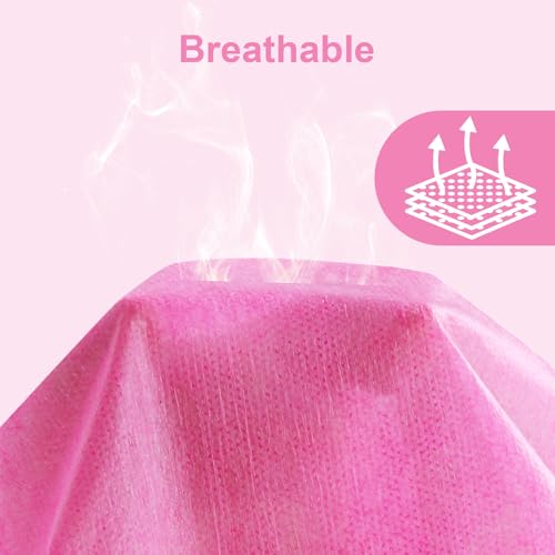 Disposable Massage Table Sheets 100 Pcs Pink 31x71 Inches - Soft & Waterproof
