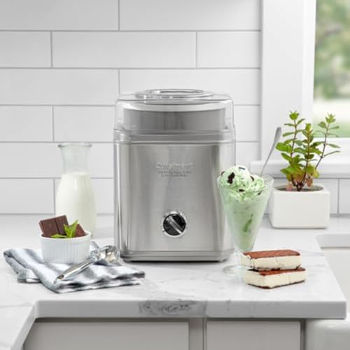 Brushed Chrome 2 Qt Fully Automatic Ice Cream Maker - Cuisinart ICE-30BCP1ES
