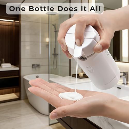 AURANEST 4-in-1 Travel Bottle Set Leak-Proof Refillable Toiletry Dispenser - Green, TSA Approved