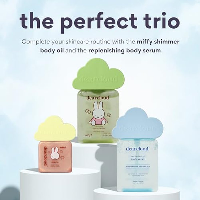dearcloud Miffy Clarifying Body Serum ? Ultra Hydrating Serum with AHA/BHA/Cica ? Korean Skin Care Body Serum for Smooth, Clear Skin (5.24 fl oz)