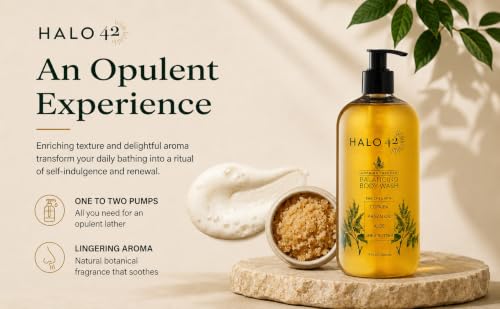 Halo 42 Copaiba-Infused Balancing Body Wash 17 Fl Oz - Gently Cleansing & Hydrating Skin