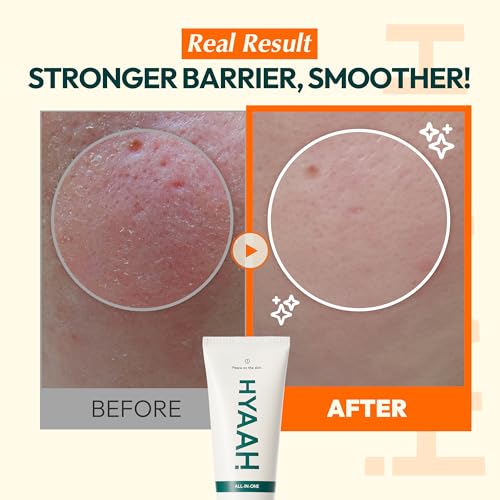 HYAAH All-in-One Ectoin Face Moisturizer with Squalane & Ceramide - Hydrating Barrier Care, 3.38 fl oz